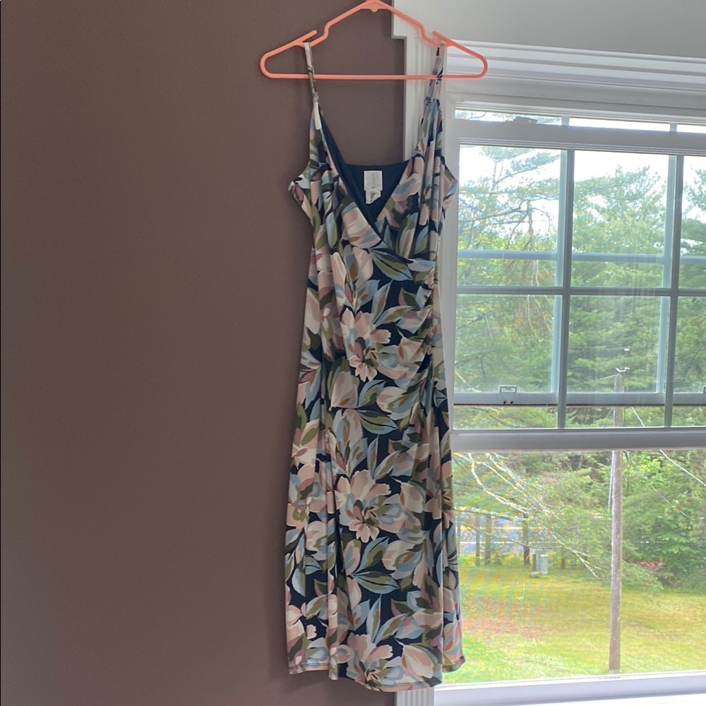 Joie Blue and Pink Sundress Sleeveless Midi